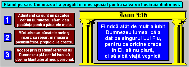 Planul pe care Dumnezeu l-a pregătit în mod special pentru salvarea fiecăruia dintre noi.